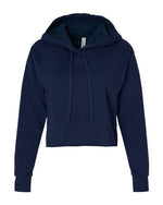 Women's Laguna Sueded Raw Edge Crop Hoodie