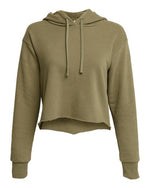 Women's Laguna Sueded Raw Edge Crop Hoodie