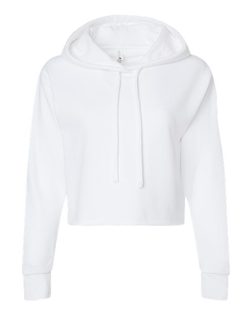Women's Laguna Sueded Raw Edge Crop Hoodie Sweatshirt