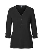 Women's Perfect Fit™ Y-Placket Convertible Sleeve Knit Top