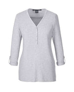 Women's Perfect Fit™ Y-Placket Convertible Sleeve Knit Top