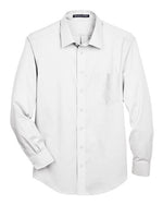 Men's Tall Crown Collection® Solid Stretch Twill Woven Dress Shirt