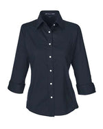 Women's Perfect Fit™ Three-Quarter Sleeve Stretch Poplin Dress Shirt