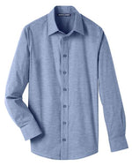 Crown Collection® Stretch Pinpoint Chambray Shirt