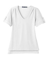 Women's CrownLux Performance® Plaited Rolled Sleeve Shirt