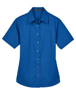 Women's Easy Blend™ Short Sleeve Twill Dress Shirt with Stain-Release