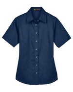 Women's Easy Blend™ Short Sleeve Twill Dress Shirt with Stain-Release