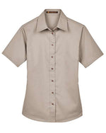 Women's Easy Blend™ Short Sleeve Twill Dress Shirt with Stain-Release