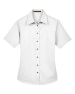 Women's Easy Blend™ Short Sleeve Twill Dress Shirt with Stain-Release