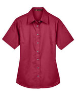 Women's Easy Blend™ Short Sleeve Twill Dress Shirt with Stain-Release
