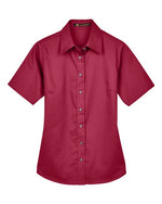 Women's Easy Blend™ Short Sleeve Twill Dress Shirt with Stain-Release
