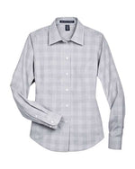Women's Crown Collection® Glen Plaid Woven Dress Shirt