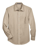 Men's Tall Crown Collection® Solid Stretch Twill Woven Dress Shirt