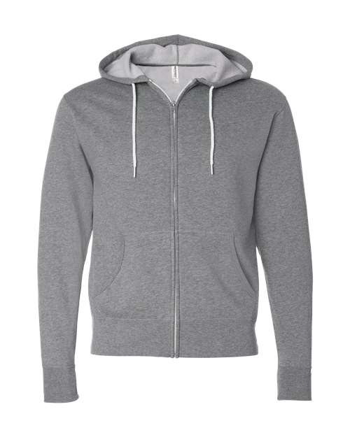 Unisex Lightweight Full-Zip Hooded Sweatshirt