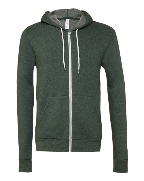 Unisex Sponge Fleece Full-Zip Hoodie Sweatshirt