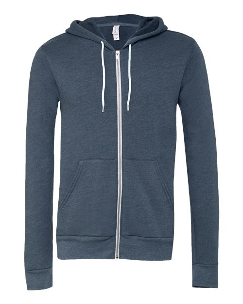 Unisex Sponge Fleece Full-Zip Hoodie Sweatshirt
