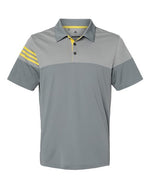 Men's Heathered 3-Stripes Colorblocked Polo