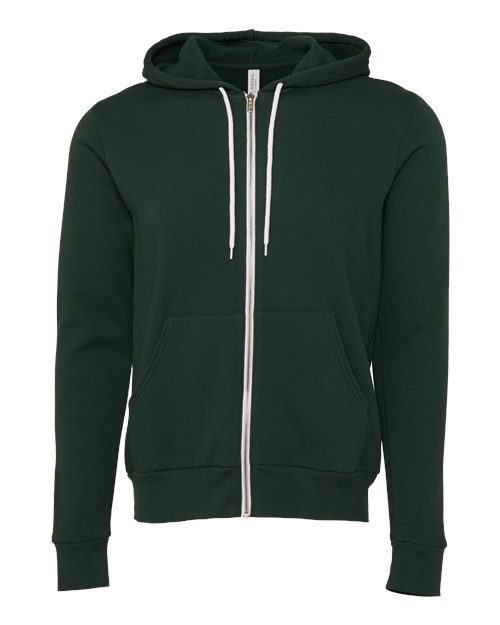 Unisex Sponge Fleece Full-Zip Hoodie Sweatshirt
