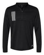 Men's 3-Stripes Double Knit Quarter-Zip Pullover