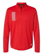 Men's 3-Stripes Double Knit Quarter-Zip Pullover