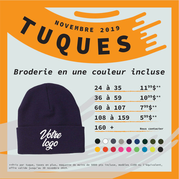 NOVEMBER SPECIAL TUQUES !