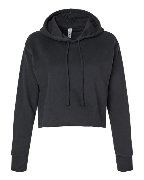 Women's Laguna Sueded Raw Edge Crop Hoodie