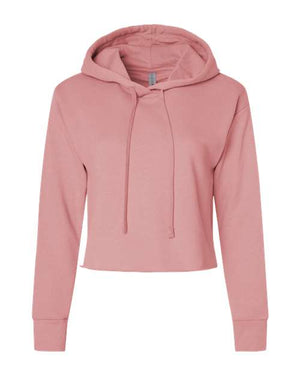 Women's Laguna Sueded Raw Edge Crop Hoodie Sweatshirt