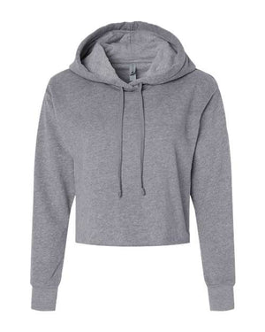 Women's Laguna Sueded Raw Edge Crop Hoodie Sweatshirt