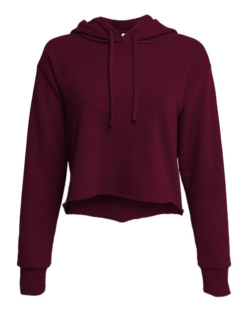 Women's Laguna Sueded Raw Edge Crop Hoodie