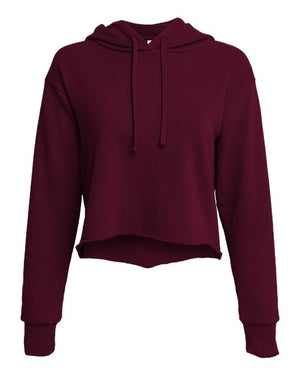 Women's Laguna Sueded Raw Edge Crop Hoodie Sweatshirt