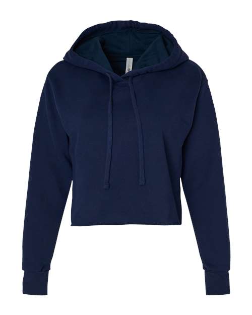 Women's Laguna Sueded Raw Edge Crop Hoodie