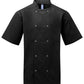 Unisex Ten Studded Front Chef Short Sleeve Coat