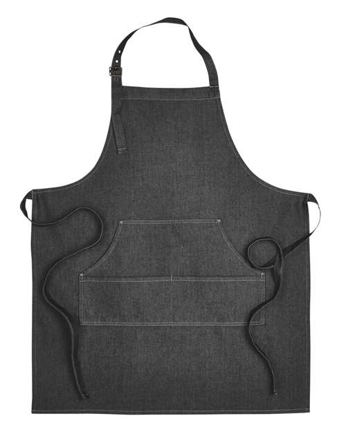 Jeans Stitch Denim Bib Apron with Pockets