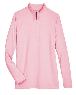 Women's CrownLux Performance® Clubhouse Micro-Stripe Quarter-Zip Pullover