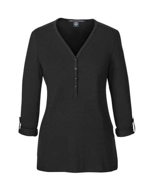 Women's Perfect Fit™ Y-Placket Convertible Sleeve Knit Top