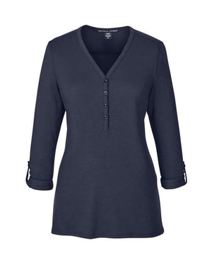 Women's Perfect Fit™ Y-Placket Convertible Sleeve Knit Top