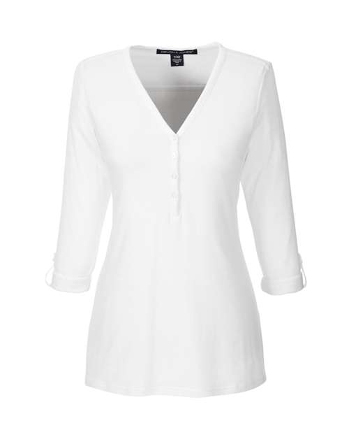 Women's Perfect Fit™ Y-Placket Convertible Sleeve Knit Top
