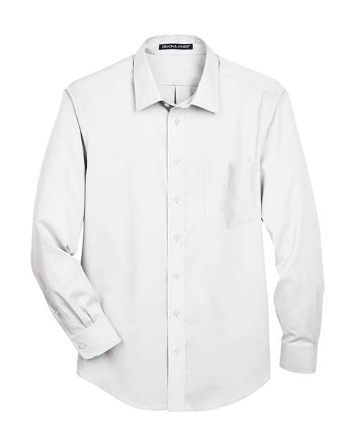 Crown Collection® Solid Stretch Twill Woven Dress Shirt