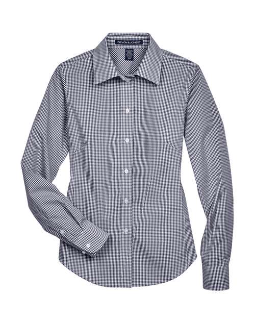 Women's Crown Collection® Gingham Check Woven Dress Shirt