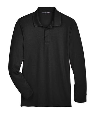 CrownLux Performance® Plaited Long Sleeve Polo