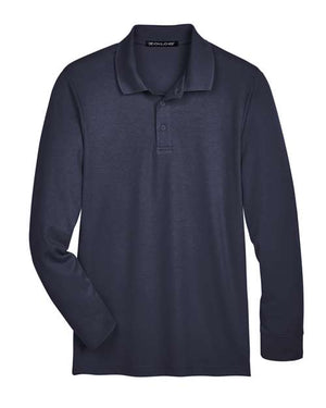 CrownLux Performance® Plaited Long Sleeve Polo