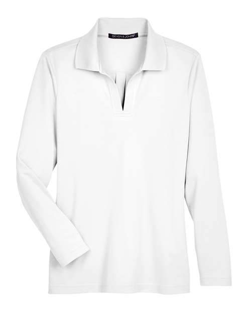 Women's CrownLux Performance® Plaited Long Sleeve Polo