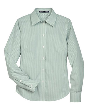 Women's Crown Collection® Banker Stripe Woven Dress Shirt