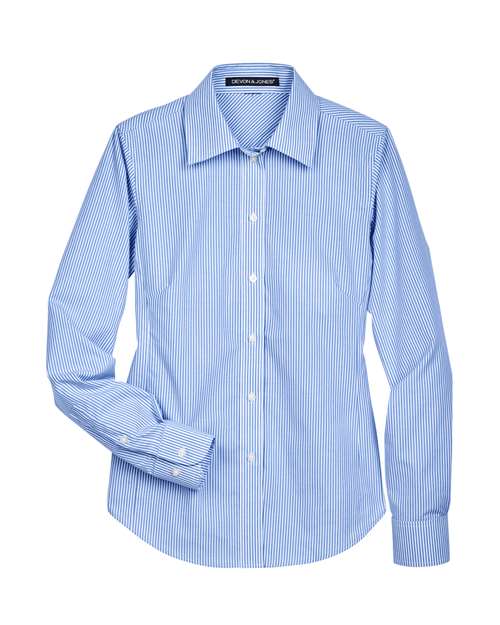 Women's Crown Collection® Banker Stripe Woven Dress Shirt