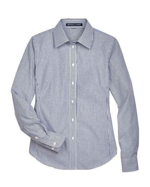 Women's Crown Collection® Banker Stripe Woven Dress Shirt