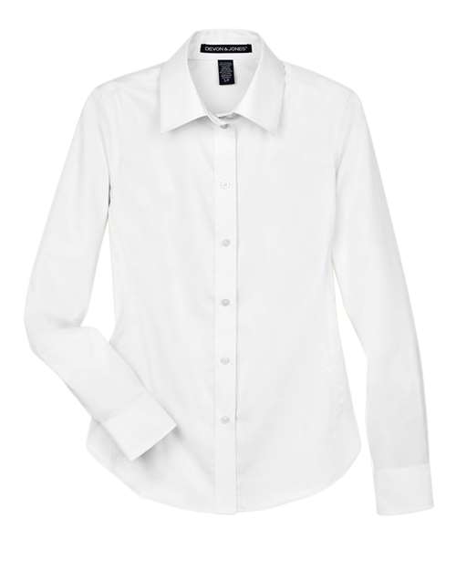 Women's Crown Collection® Solid Stretch Twill Woven Dress Shirt