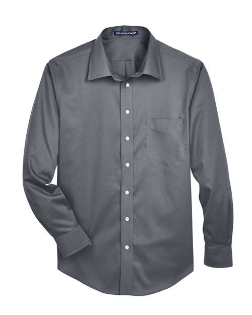 Crown Collection® Tall Solid Stretch Twill Woven Dress Shirt