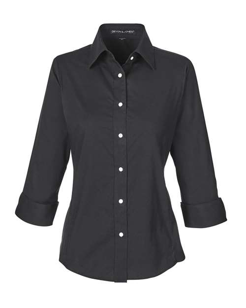 Women's Perfect Fit™ Three-Quarter Sleeve Stretch Poplin Dress Shirt