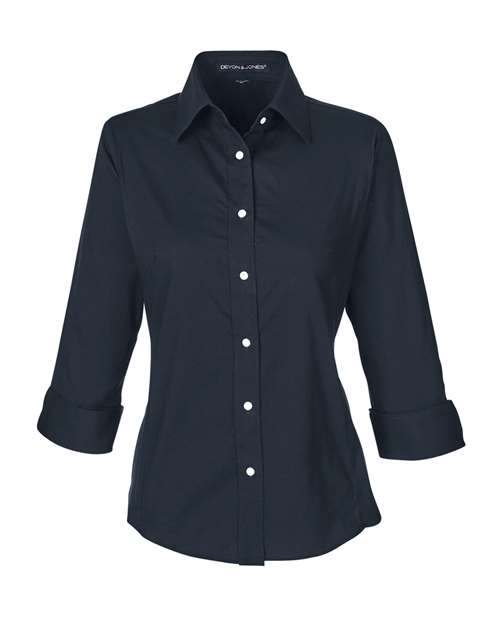 Women's Perfect Fit™ Three-Quarter Sleeve Stretch Poplin Dress Shirt