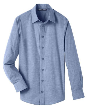 Crown Collection® Stretch Pinpoint Chambray Shirt